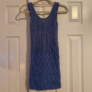 Bebe petite small blue mesh dress